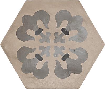 Marca Corona Terra Giglio vers. F Esagono vloertegel mat - kleur grijs, hexagon