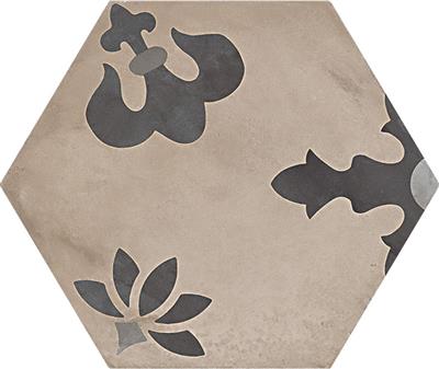 Marca Corona Terra Mix Giglio vers. F Esagono vloertegel mat - kleur grijs, hexagon
