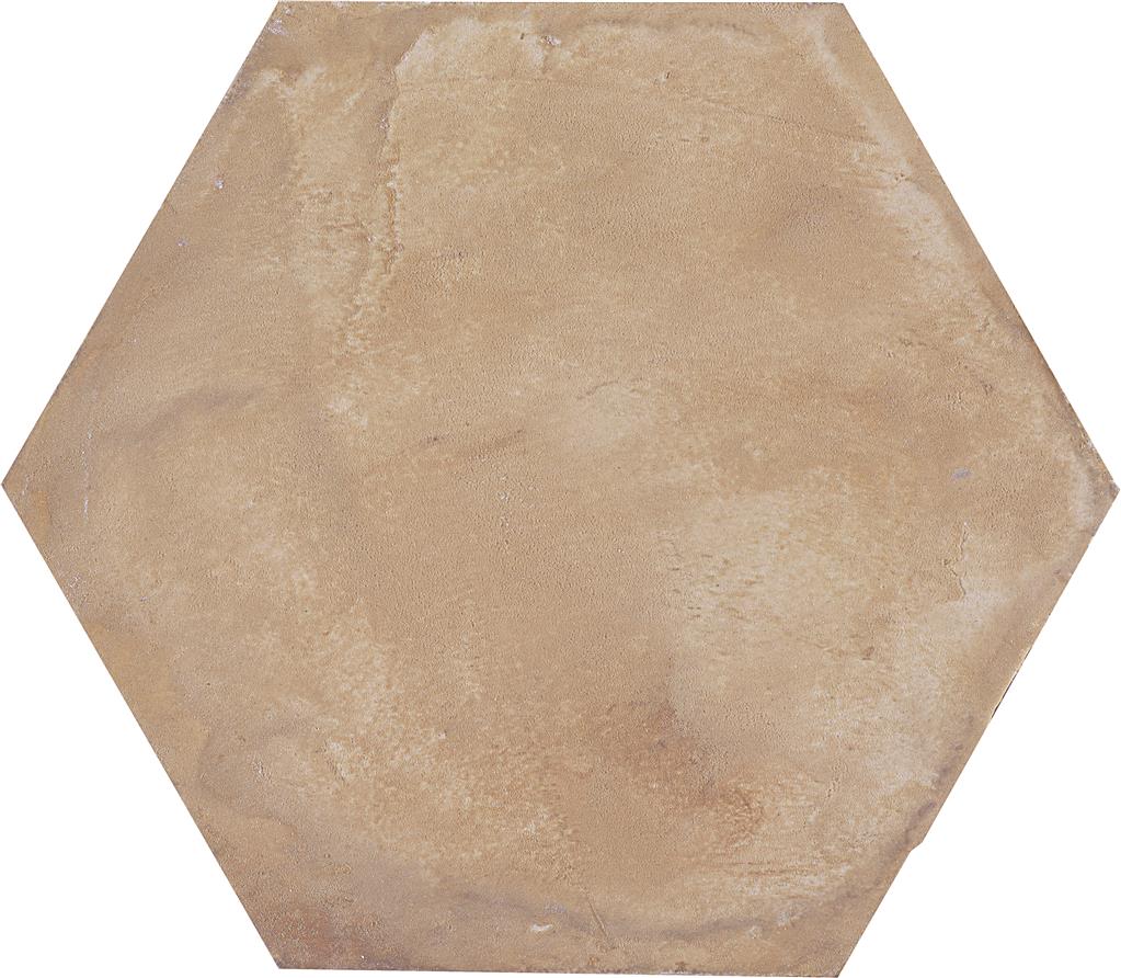 Marca Corona Terra Ocra Esagono vloertegel mat - kleur bruin, hexagon