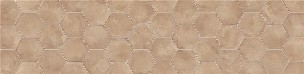 Marca Corona Terra Ocra Esagono vloertegel mat - kleur bruin, hexagon (foto 2)