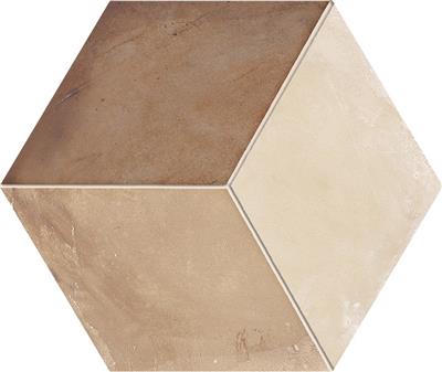 Marca Corona Terra Rombo vers. C Esagono decortegel mat - kleur beige, hexagon