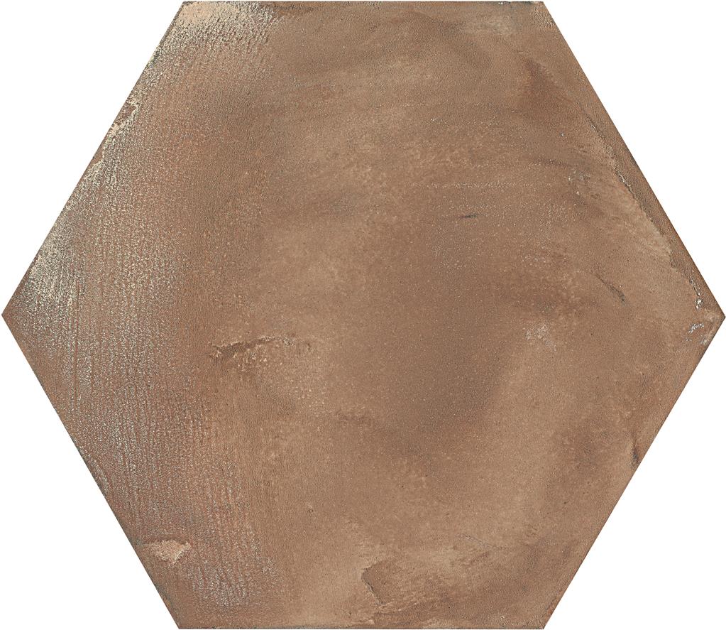 Marca Corona Terra Rosso Esagono vloertegel mat - kleur bruin, hexagon