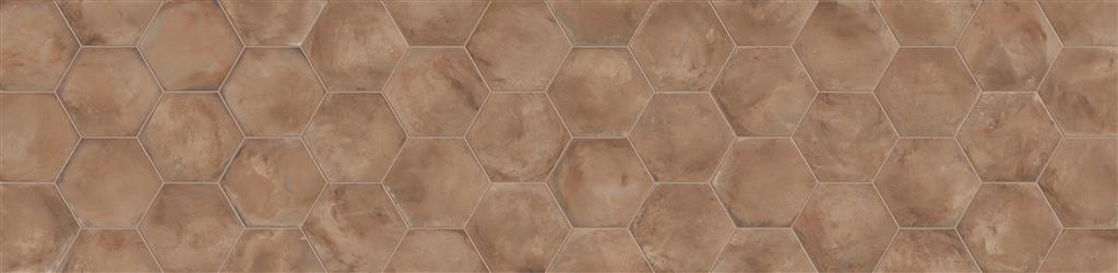 Marca Corona Terra Rosso Esagono vloertegel mat - kleur bruin, hexagon (foto 2)