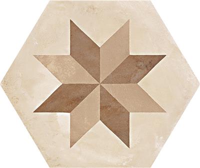 Marca Corona Terra Stella vers. C Esagono decortegel mat - kleur beige, hexagon