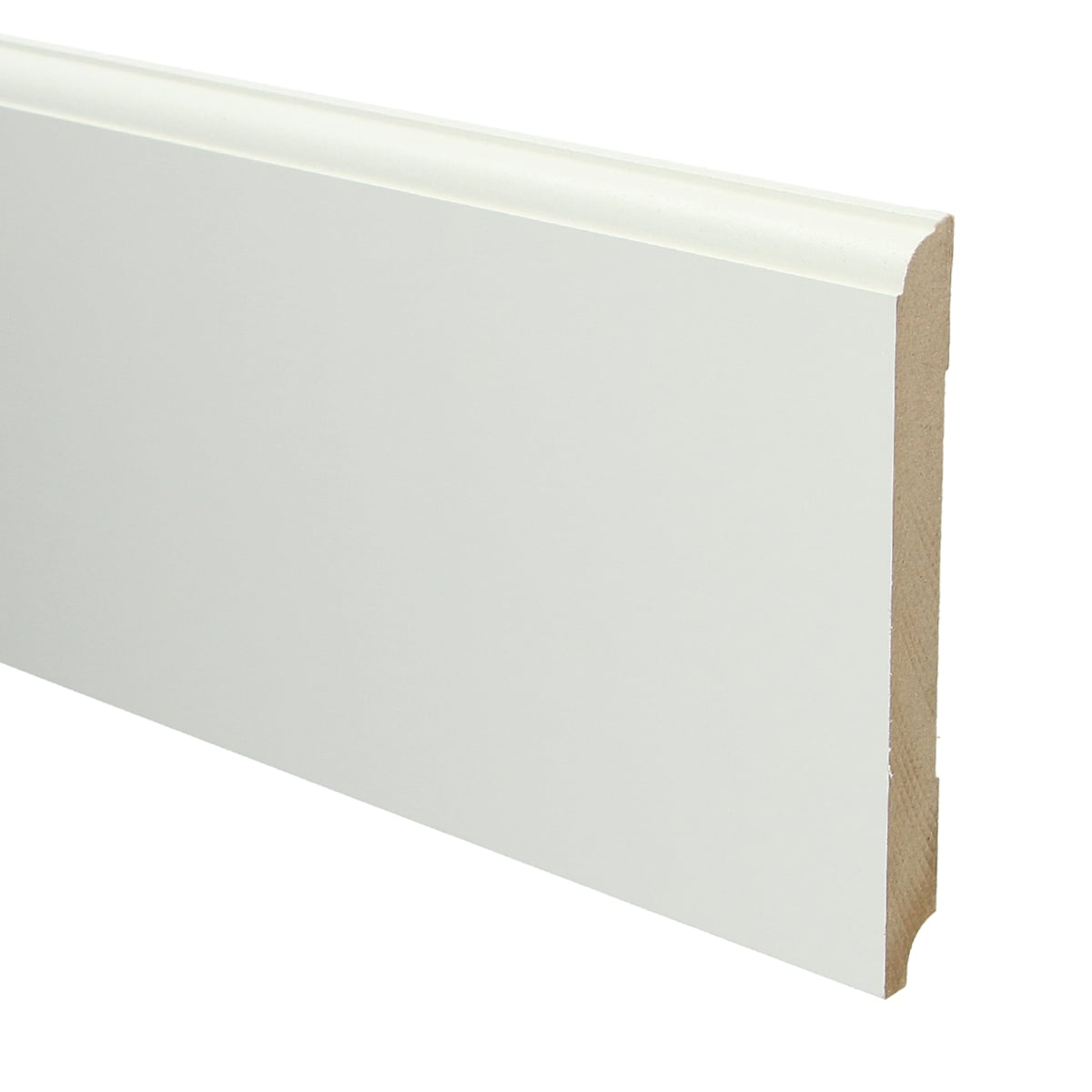 MDF Eigentijdse plint 150x15 wit voorgelakt RAL 9010