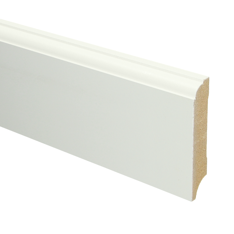 MDF Eigentijdse plint 70x15 wit voorgel. RAL 9010