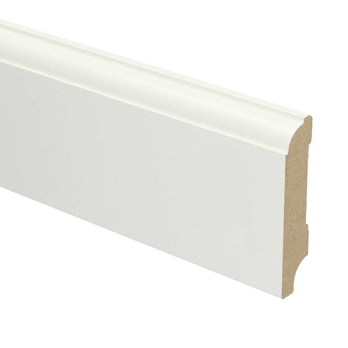 MDF Eigentijdse plint 70x15 wit voorgelakt RAL 9010