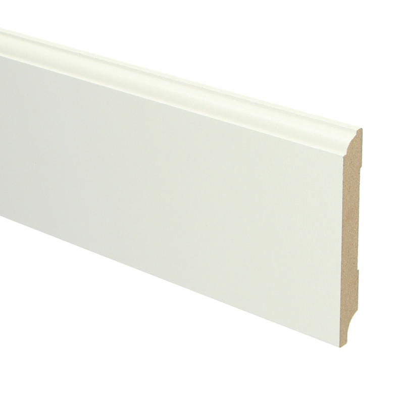 MDF Eigentijdse plint 90x12 wit voorgelakt