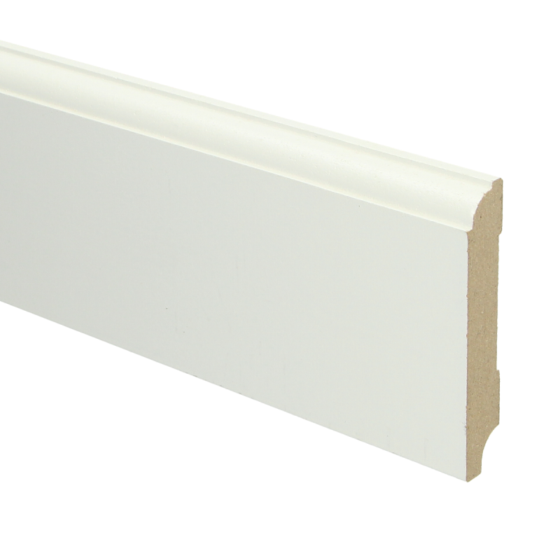 MDF Eigentijdse plint 90x15 wit voorgelakt