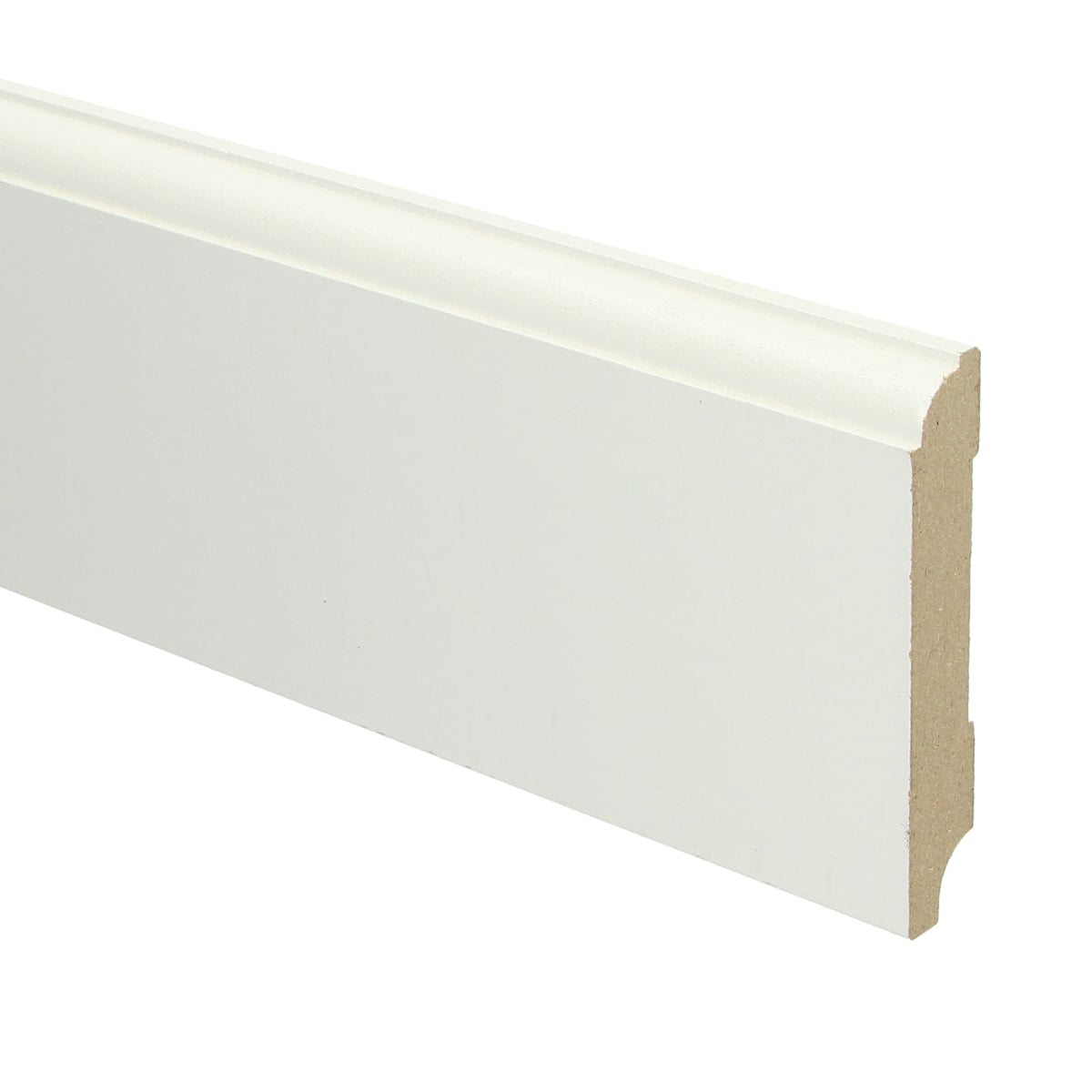 MDF Eigentijdse plint 90x15 wit voorgelakt RAL 9010