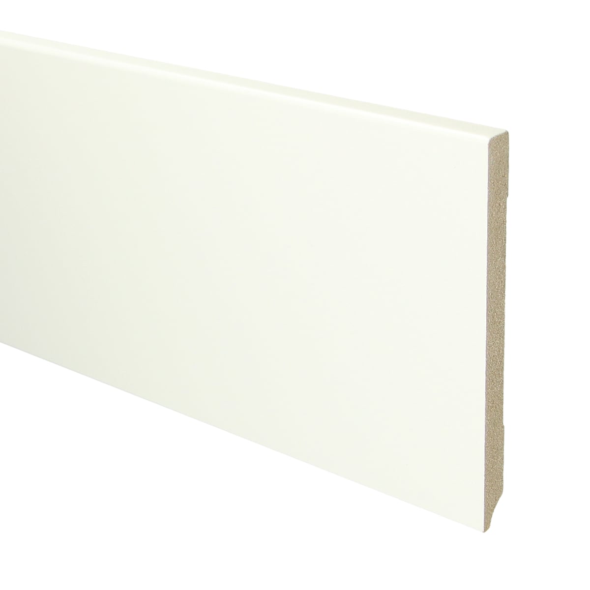 MDF Moderne plint 150x12 voorgelakt RAL 9016 - kleur wit