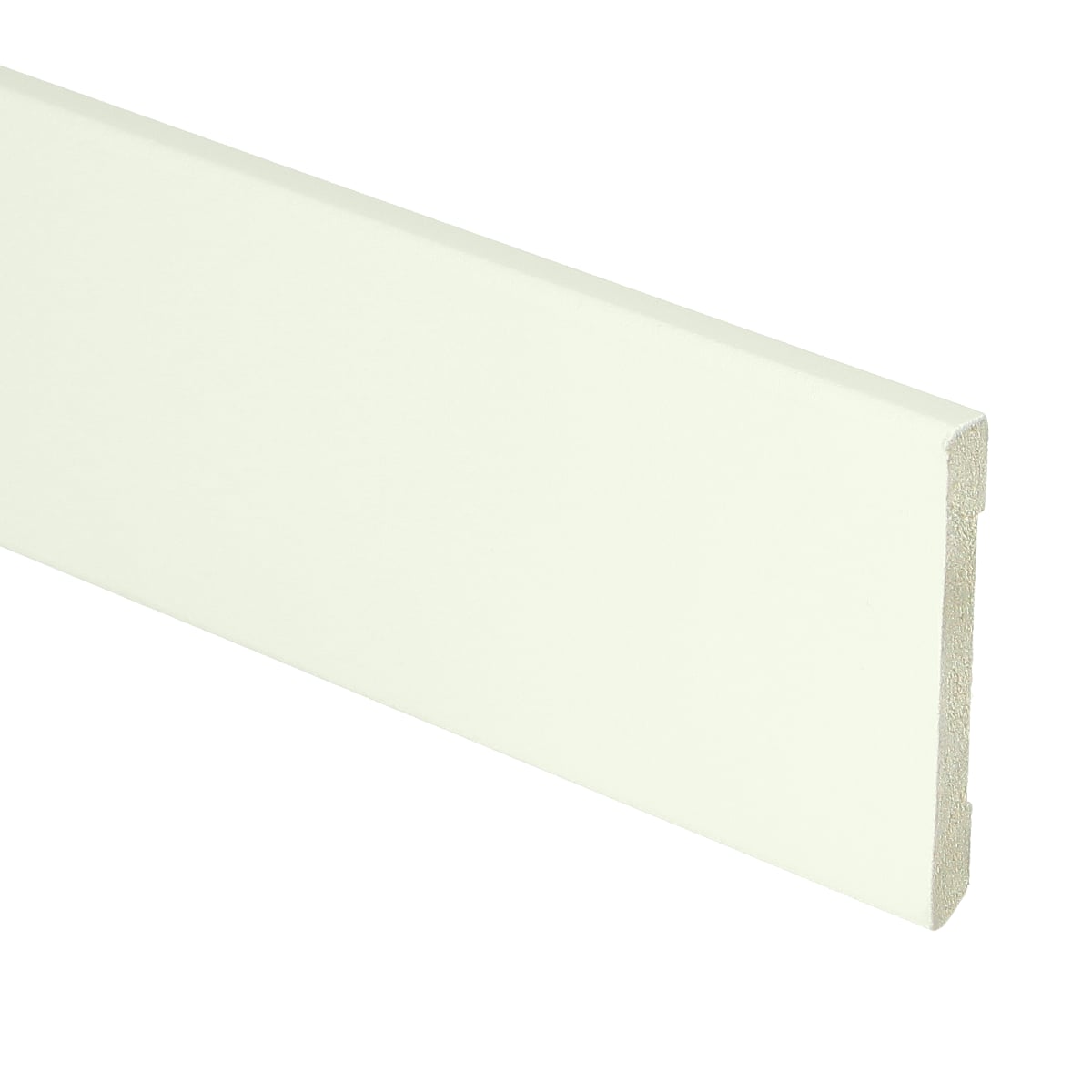 MDF Moderne plint 55x6 wit voorgelakt RAL 9010
