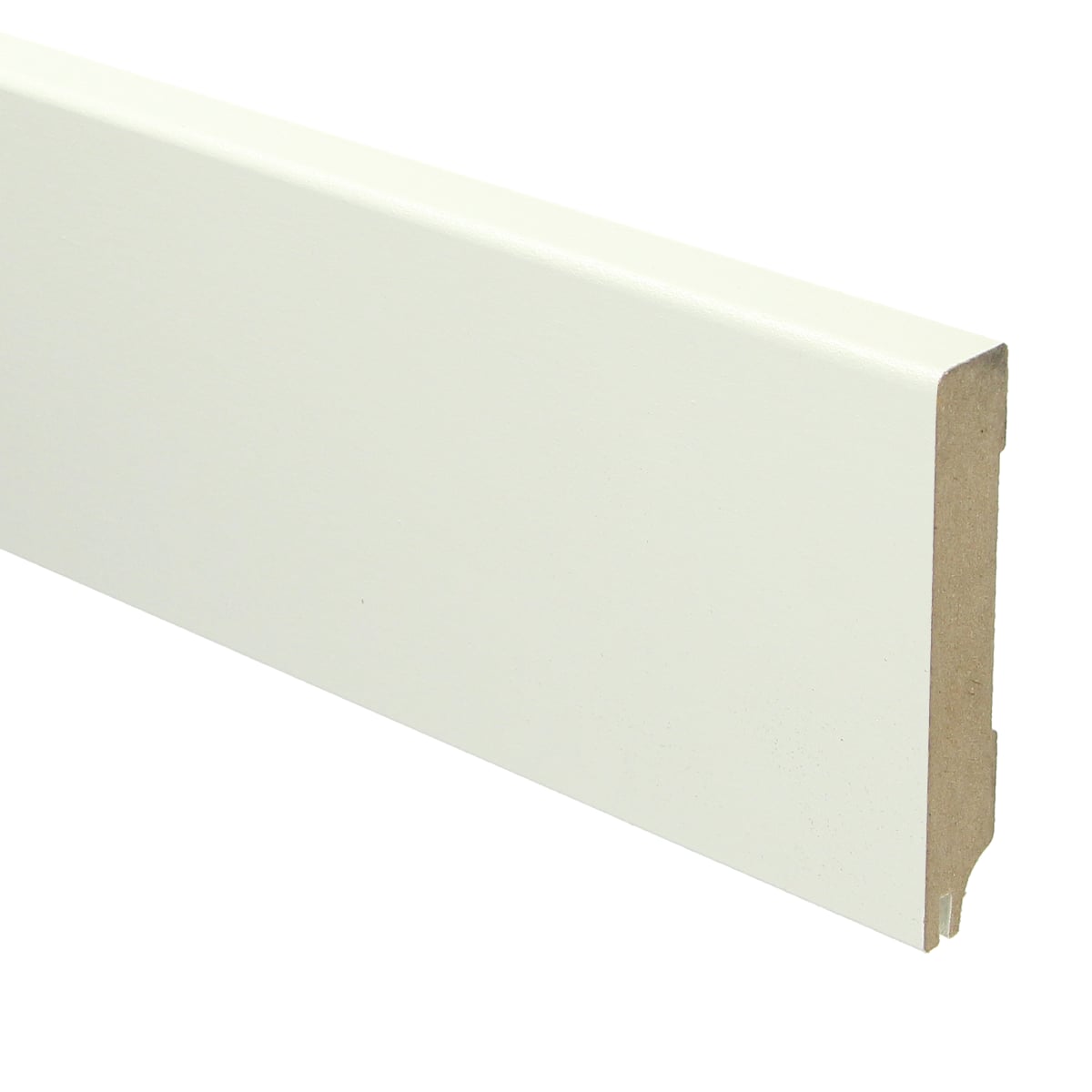 MDF Moderne plint 90x15 RAL 9010 + uitsparing - kleur wit
