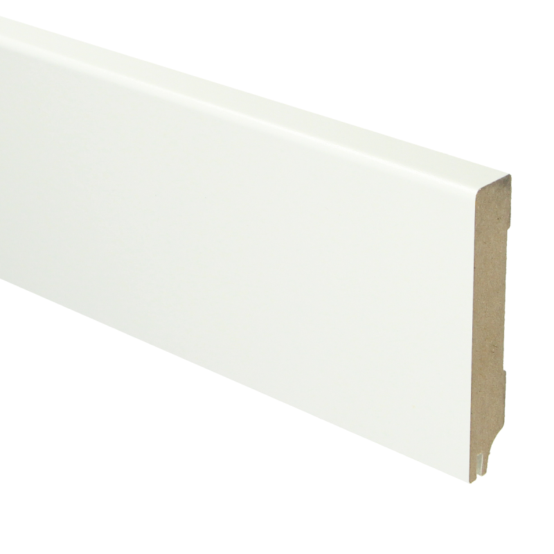 MDF Moderne plint 90x15 wit voorgelakt RAL 9010