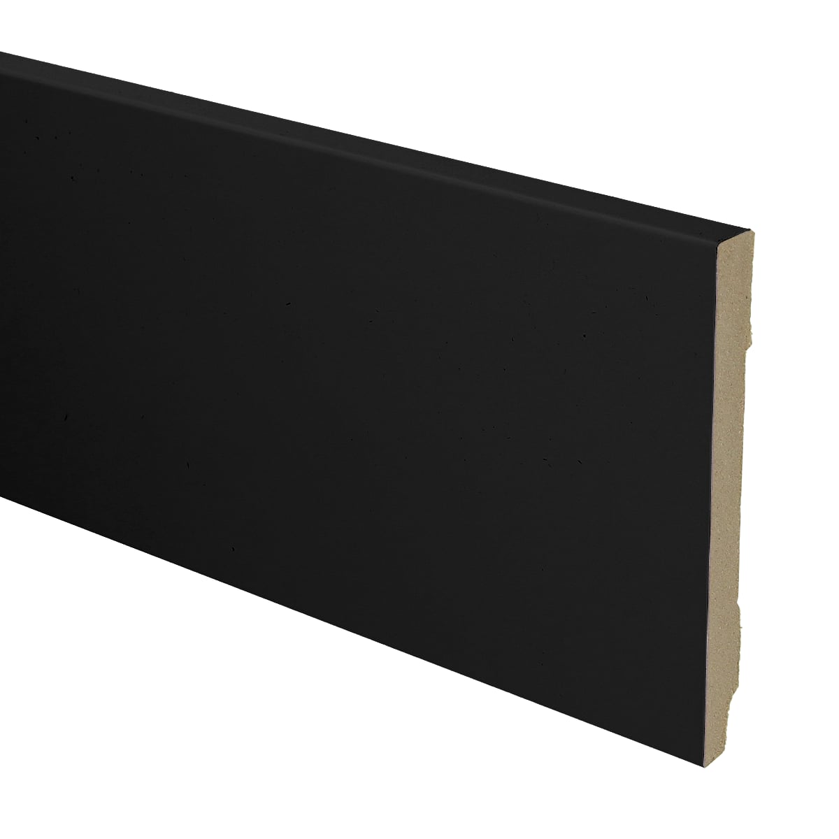 MDF plint recht 120x12 zwart gefolied