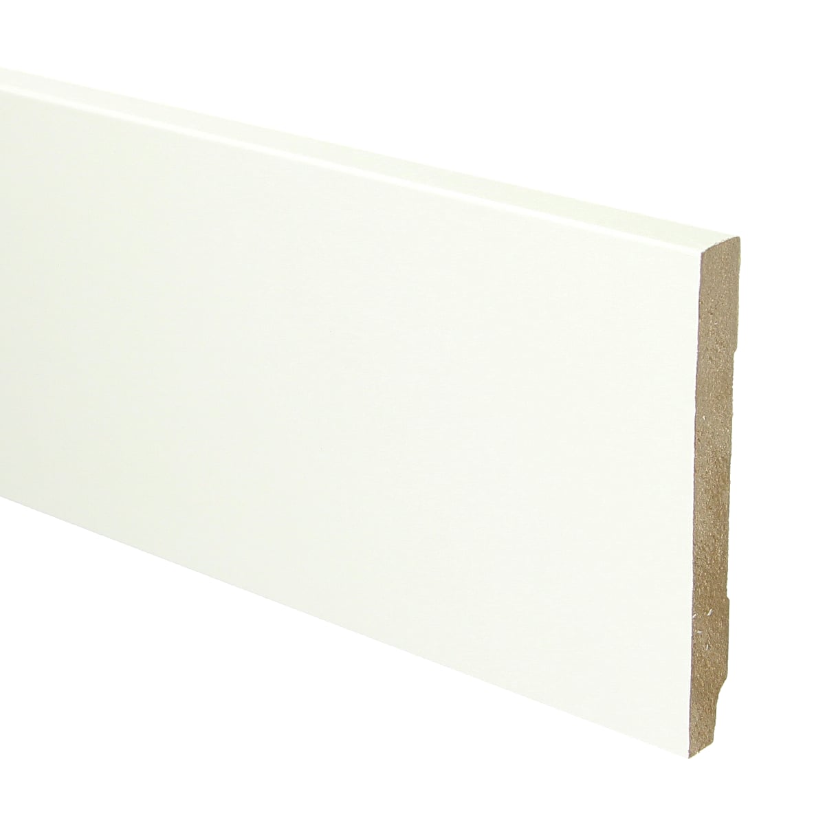 MDF plint recht 120x15 wit gefolied