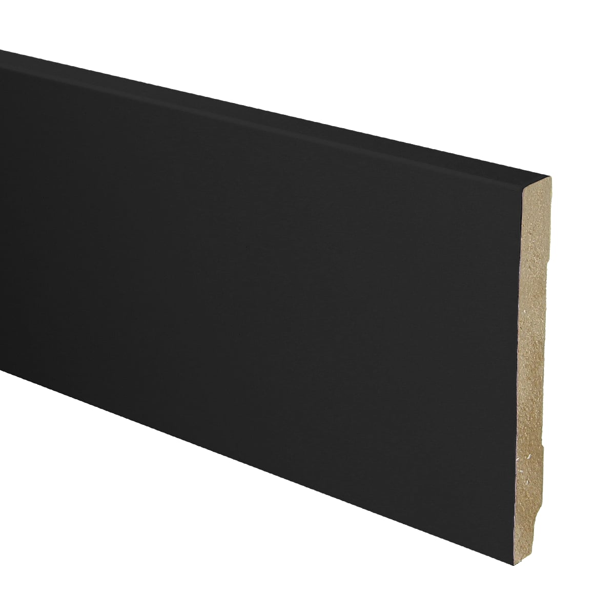MDF plint recht 120x15 zwart gefolied (foto 2)