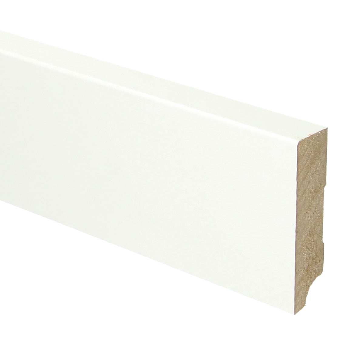 MDF plint recht 70x18 wit gefolied