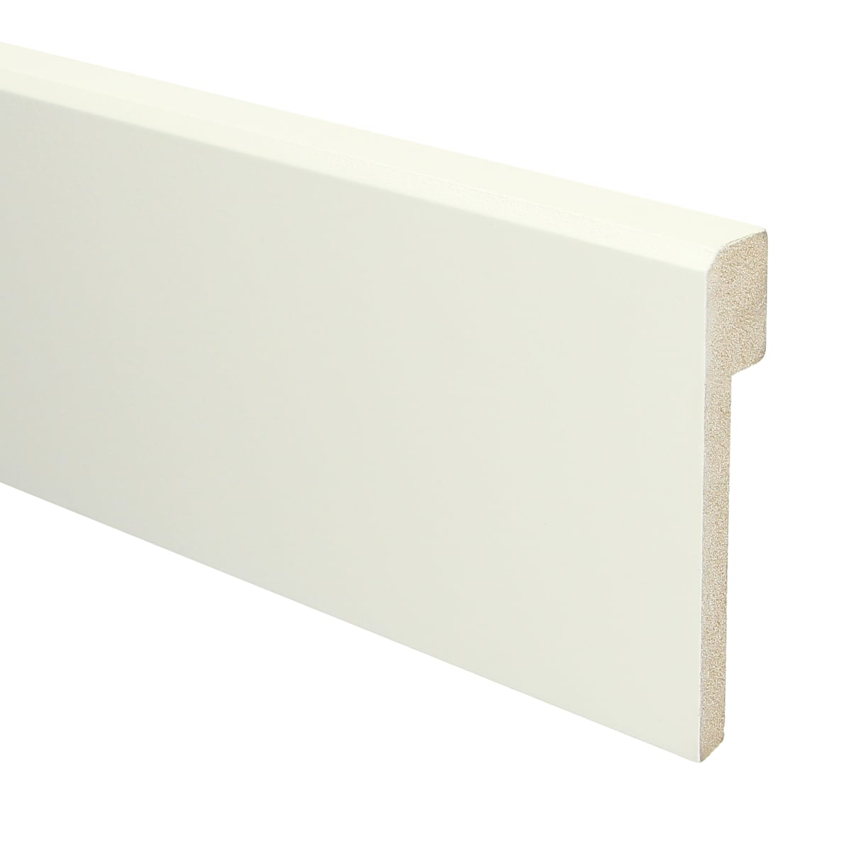 MDF Renovatieplint klassiek 120x22 voorgelakt RAL 9010 - kleur wit