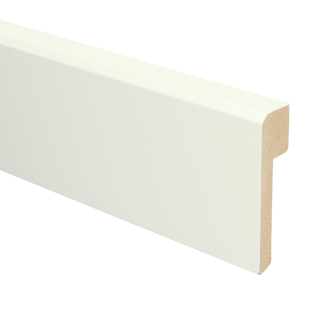MDF Renovatieplint klassiek 85x22 voorgelakt RAL 9010 - kleur wit