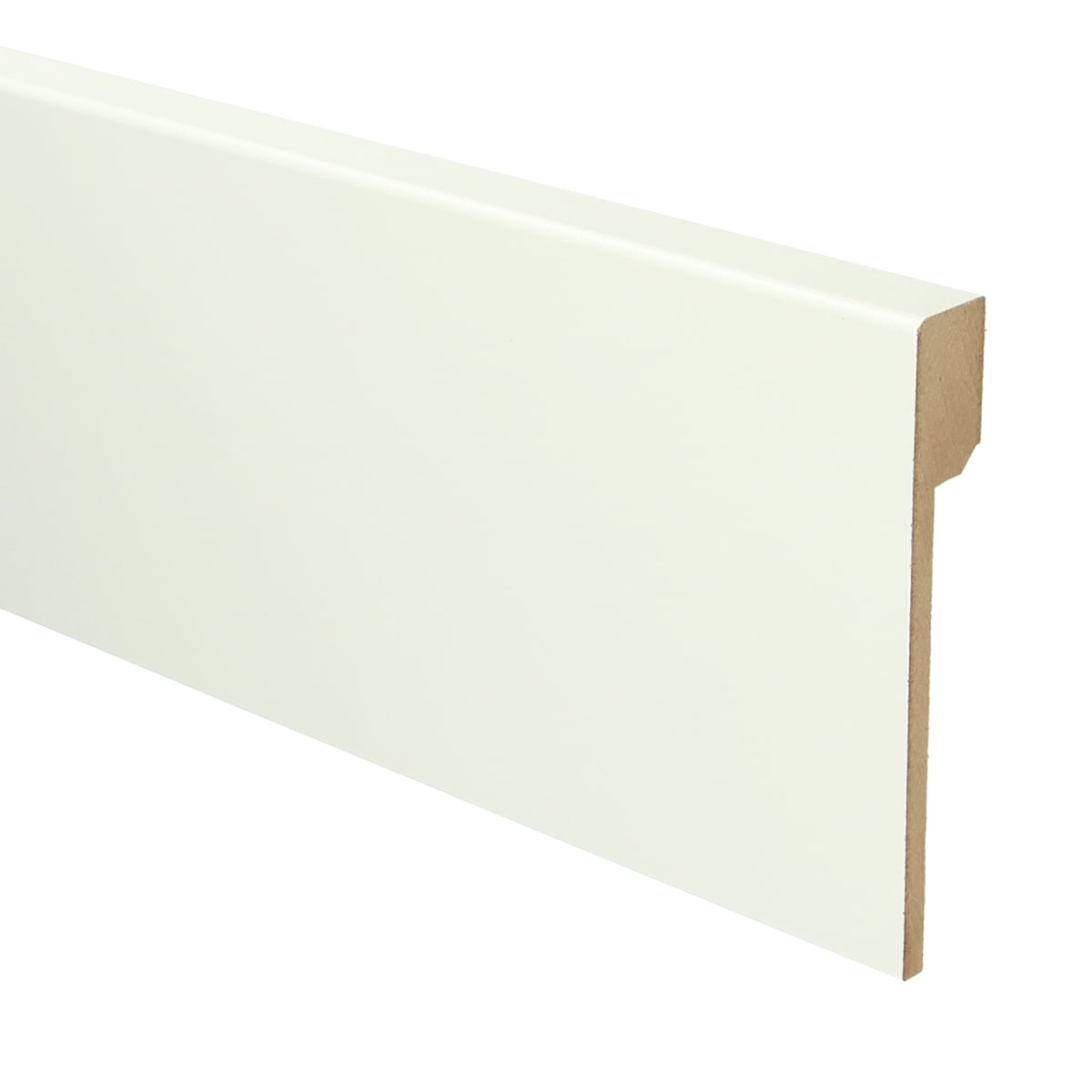 MDF Renovatieplint modern 120x18 voorgel. RAL 9016 - kleur wit