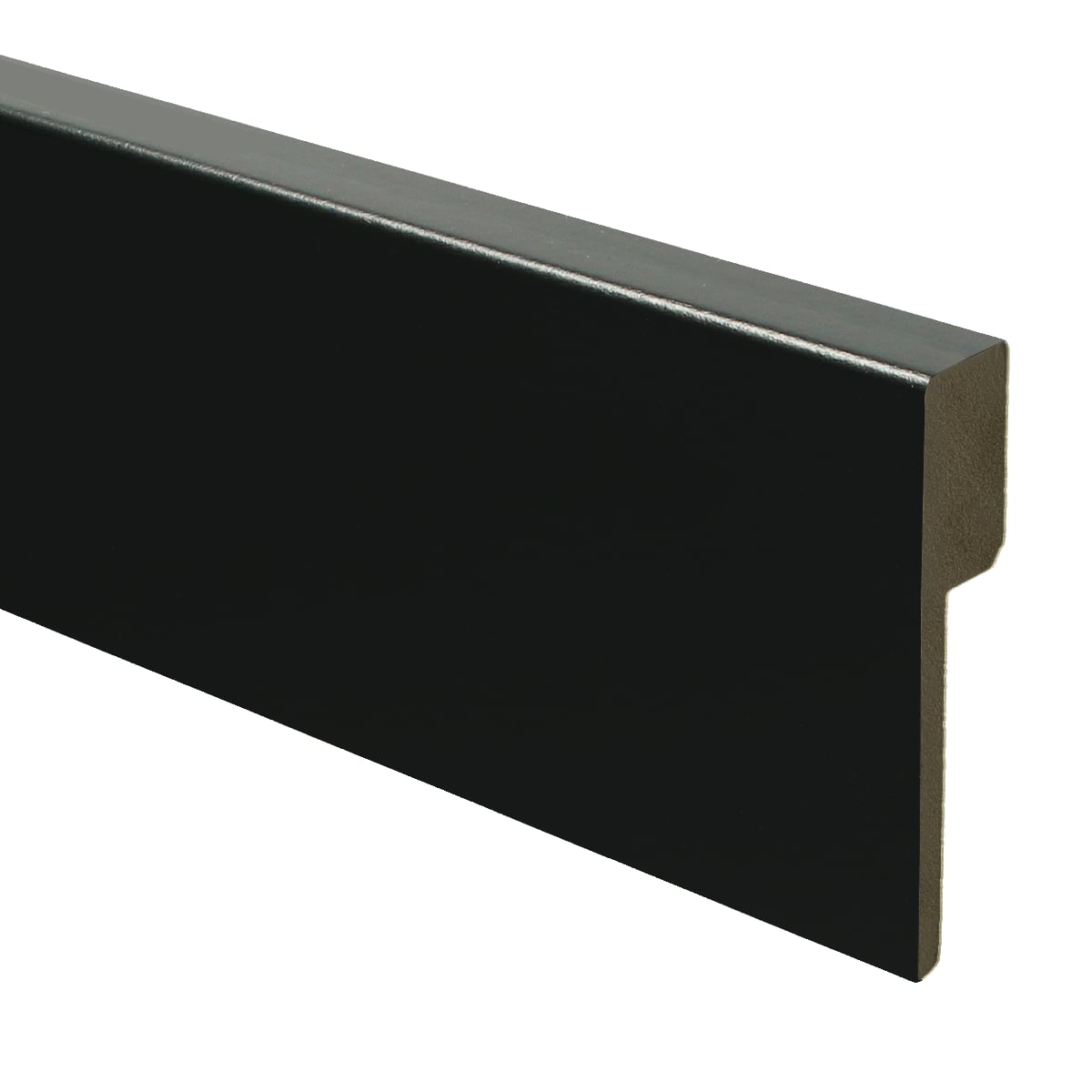 MDF Renovatieplint modern 90x18 voorgelakt RAL 9005 - kleur zwart