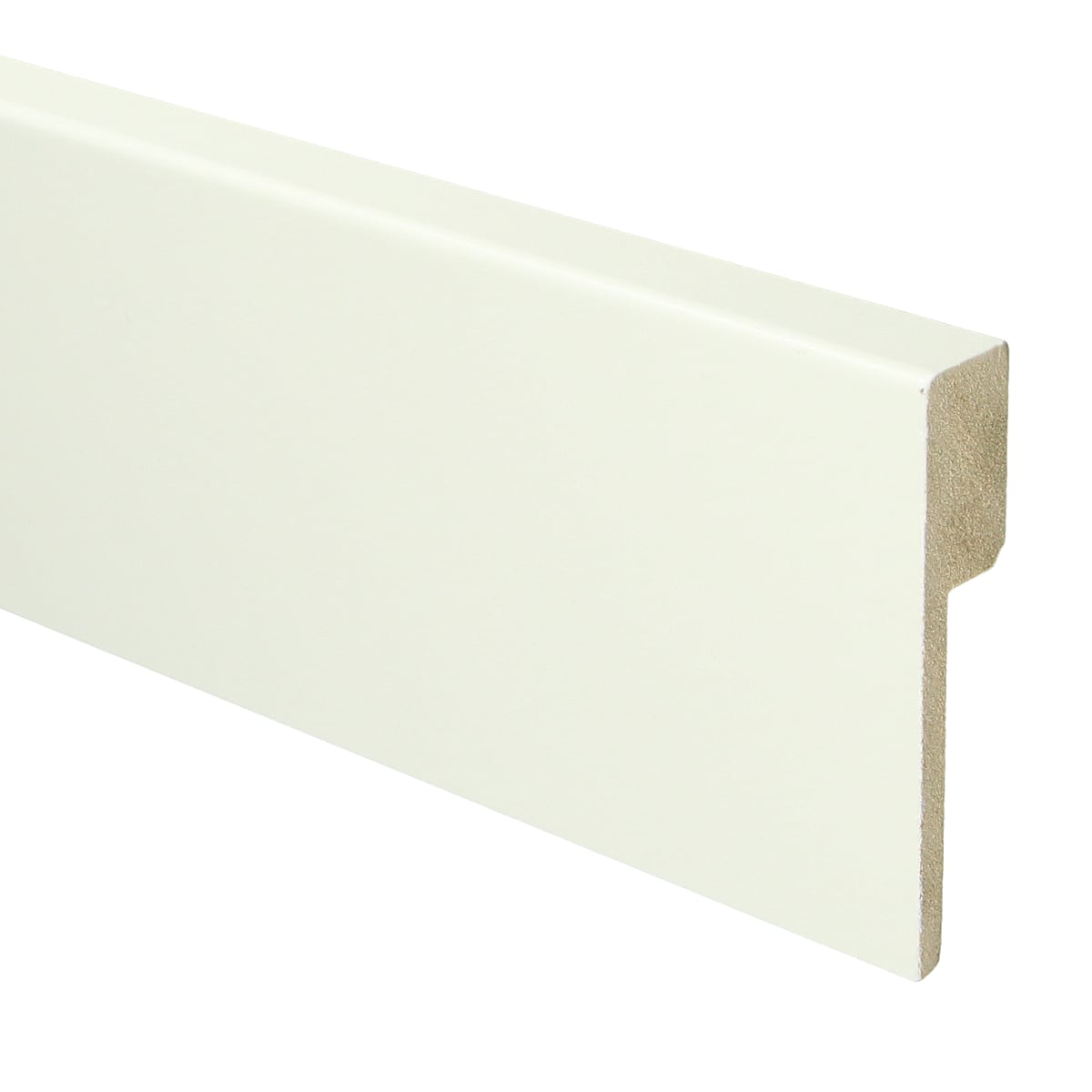 MDF Renovatieplint modern 90x18 voorgelakt RAL 9010 - kleur wit