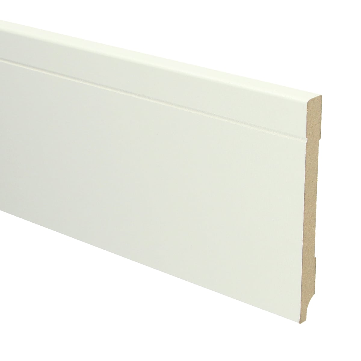 MDF Tijdloze plint 120x12 wit voorgelakt RAL 9010