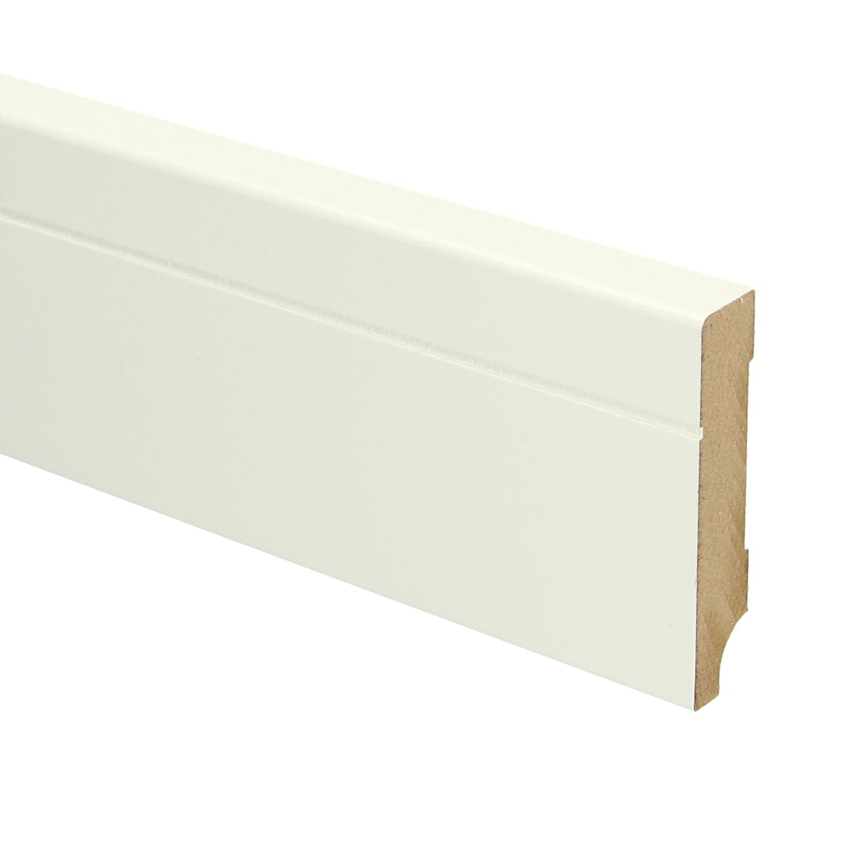 MDF Tijdloze plint 70x12 wit voorgelakt RAL 9010