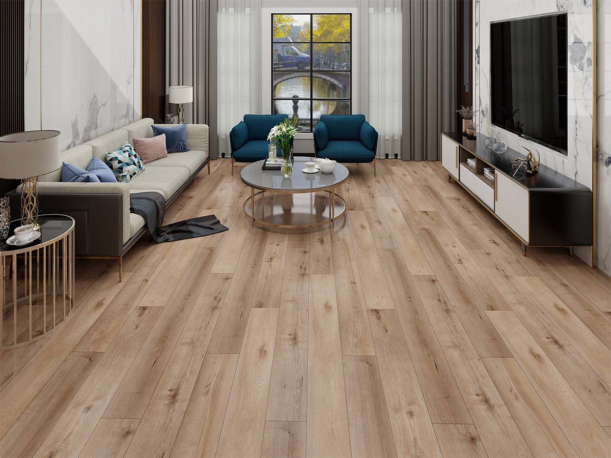 Melange Plank Dry-Back - PVC vloer in bruin, rechte planken (foto 2)