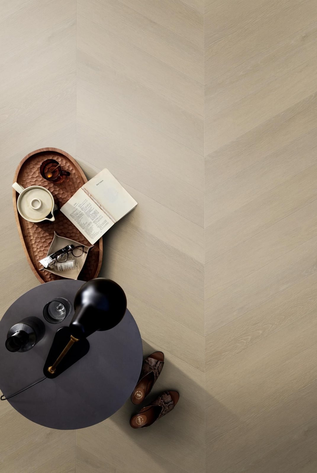 Noble dryback natural - PVC vloer in naturel eiken, Hongaarse punt (foto 2)