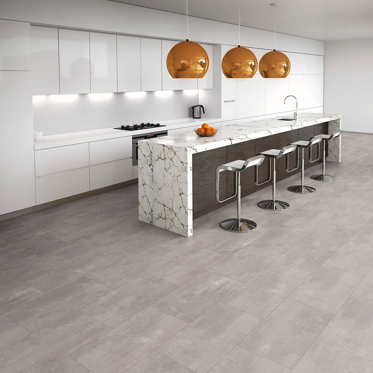 Otium Everest Light Grey - laminaatvloer in grijs, tegelformaat (foto 2)