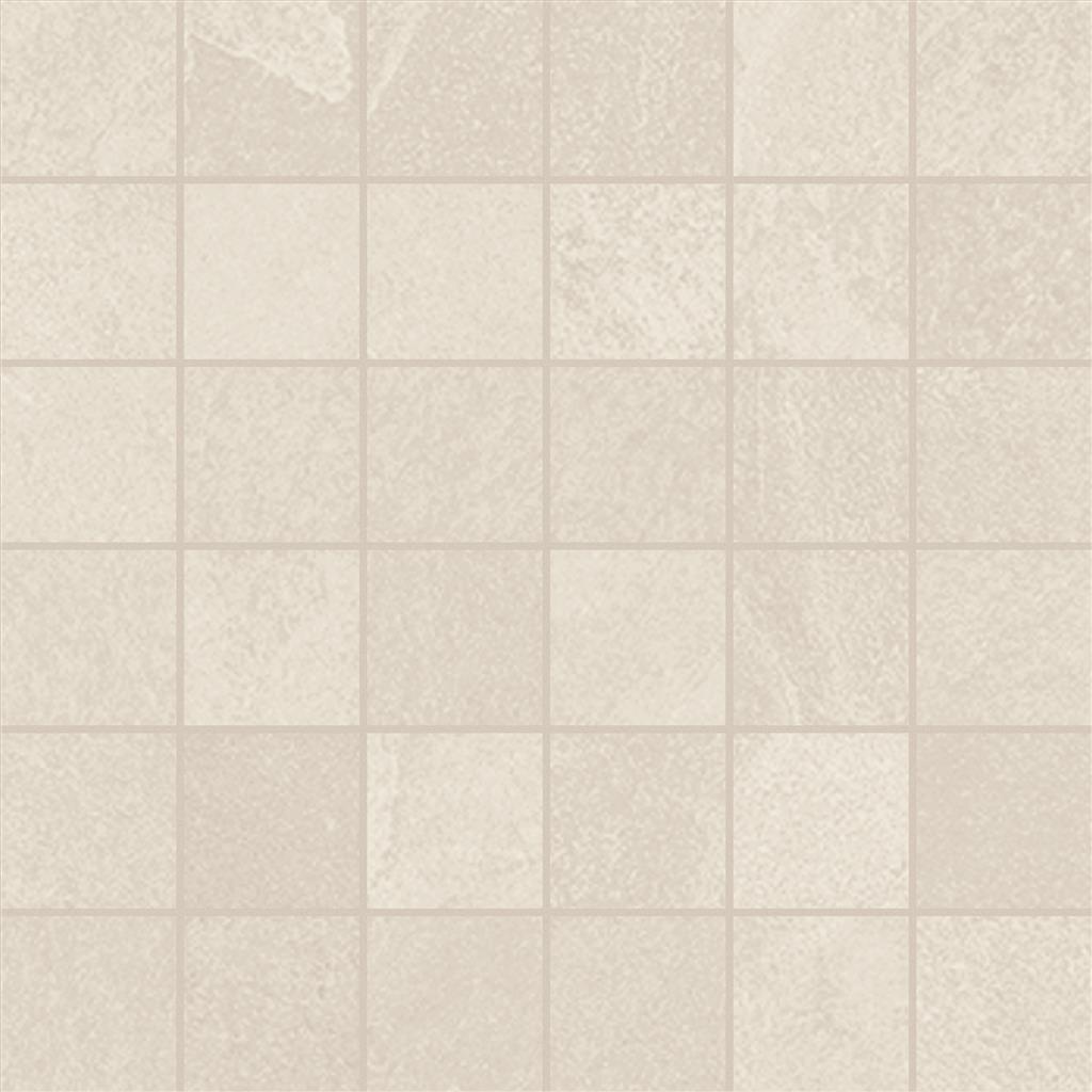 Oxford white Mosaic 5x5 30x30 URW 680-1 - tegel in wit, mozaïek