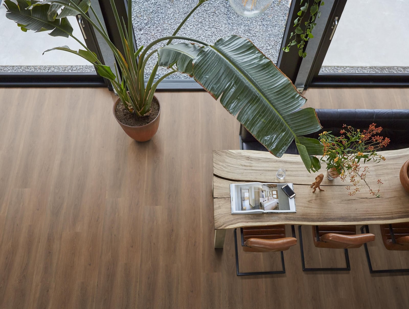 Parramatta dryback warm brown - PVC vloer in bruin, rechte planken (foto 3)