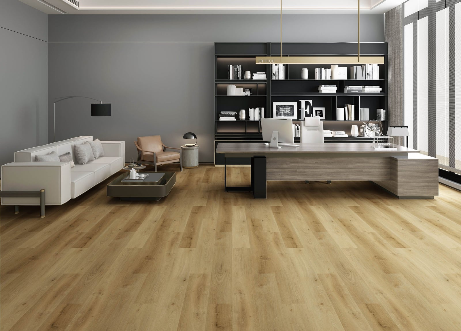 Gelasta Country 4303 Prestige Oak Sand - PVC vloer in beige, rechte planken (foto 2)