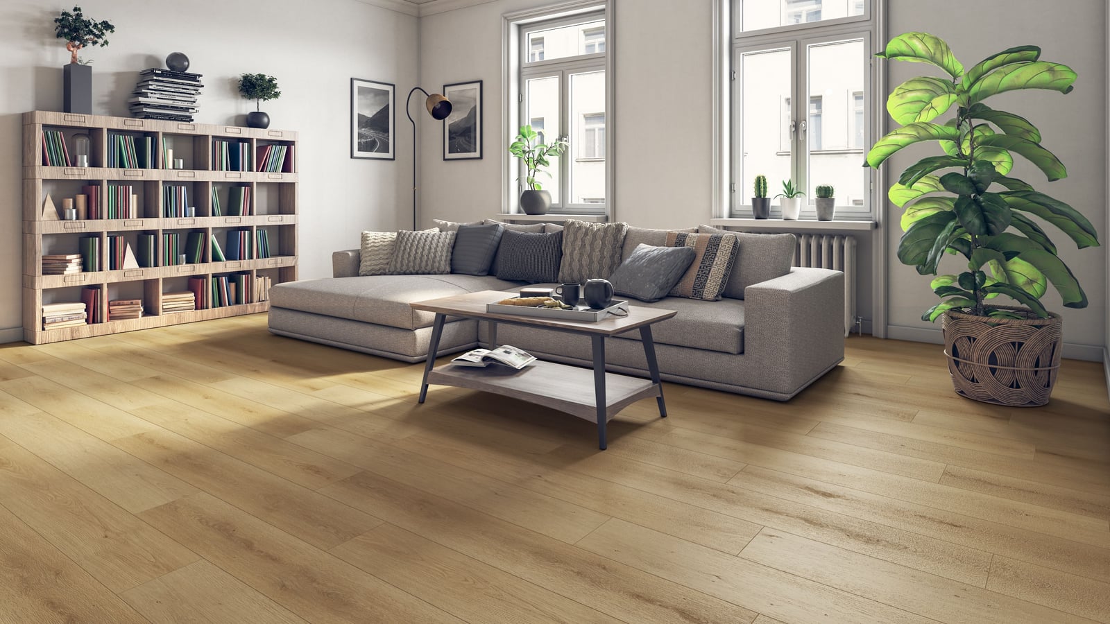 Gelasta Firmfit Silent 7703 Summerfield Sand - PVC vloer in beige, rechte planken (foto 2)
