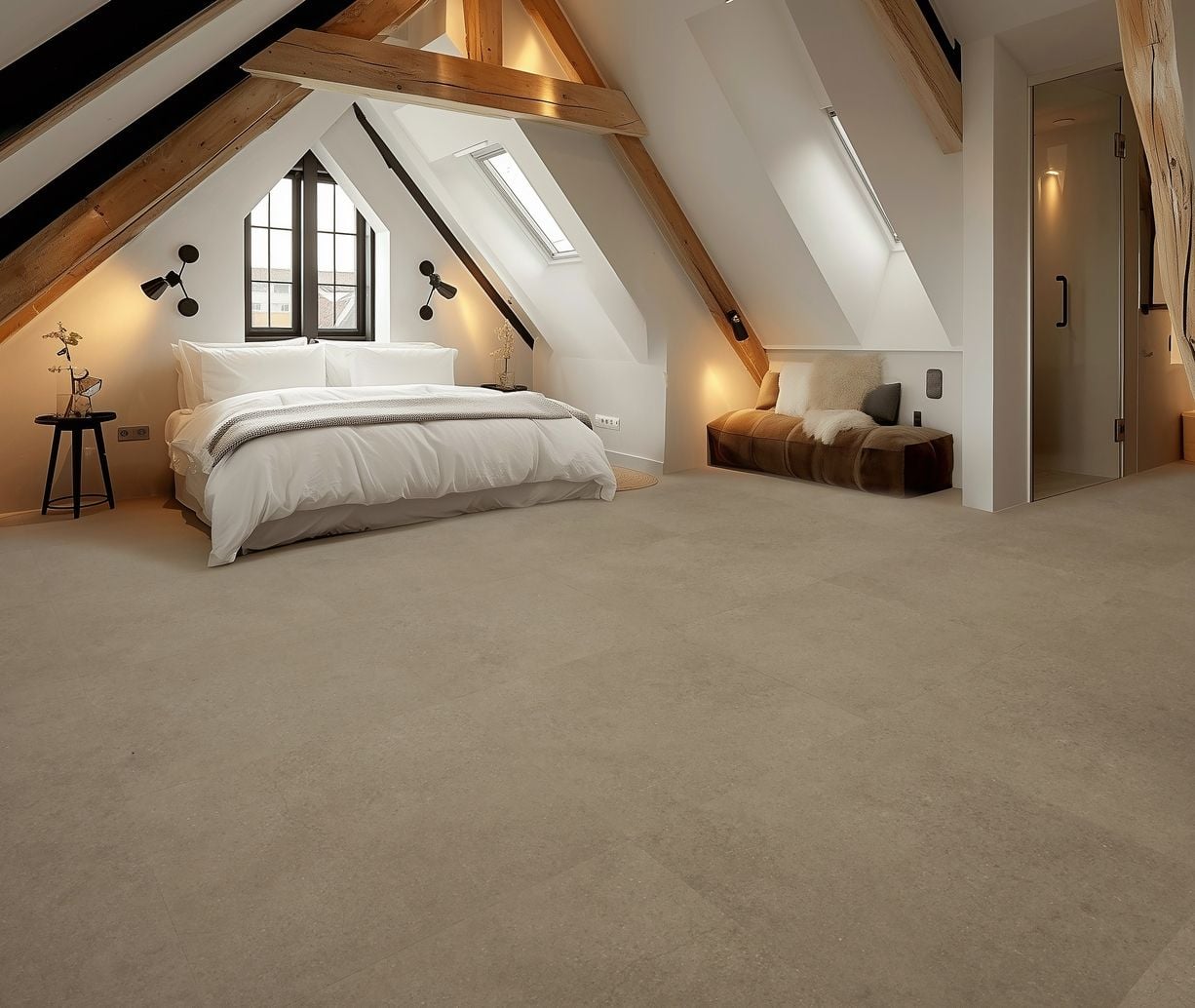 Gelasta Flash 2202 Basalt Sand - PVC vloer in beige, tegelformaat (foto 3)