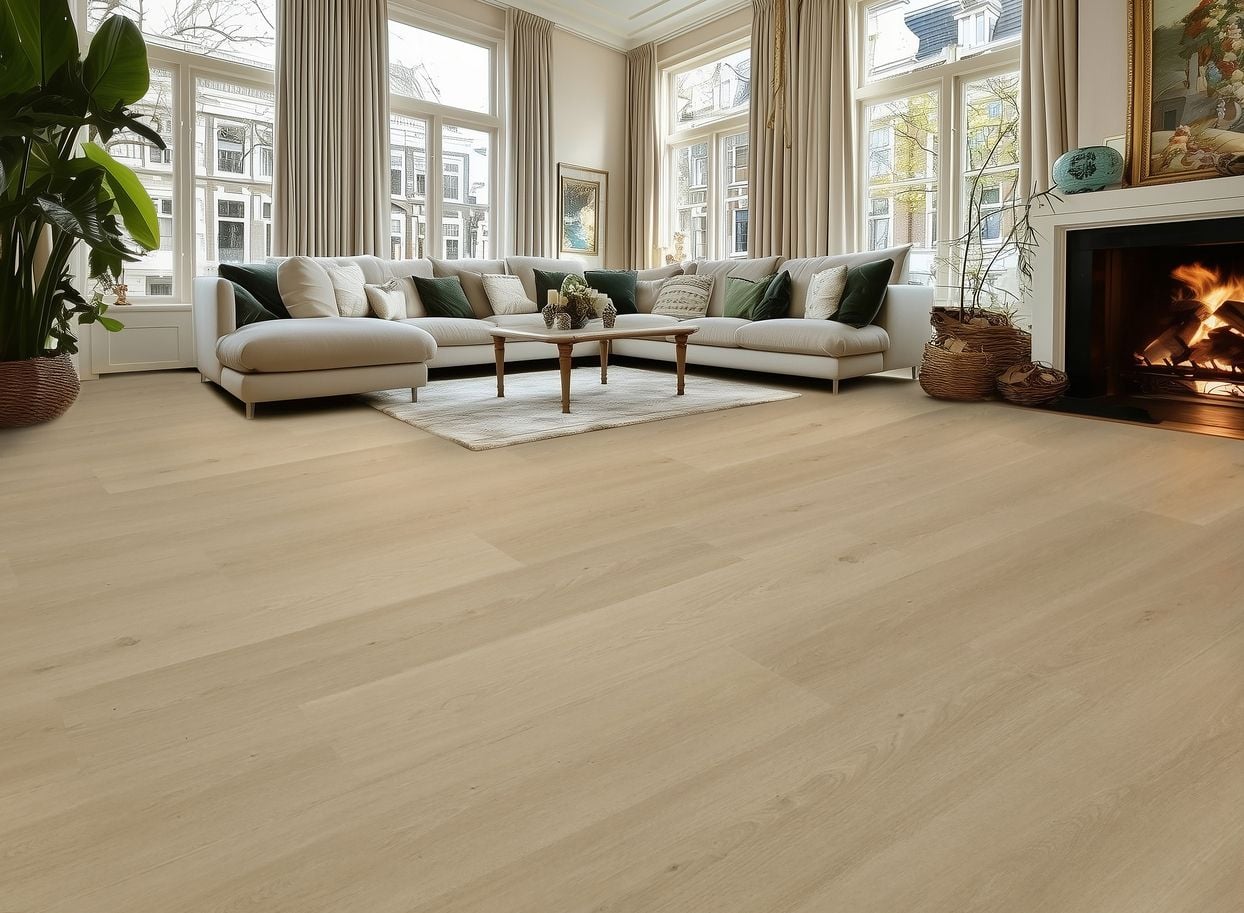 Gelasta Highland Rigid Click 3502 Desert - PVC vloer in beige, rechte planken (foto 3)
