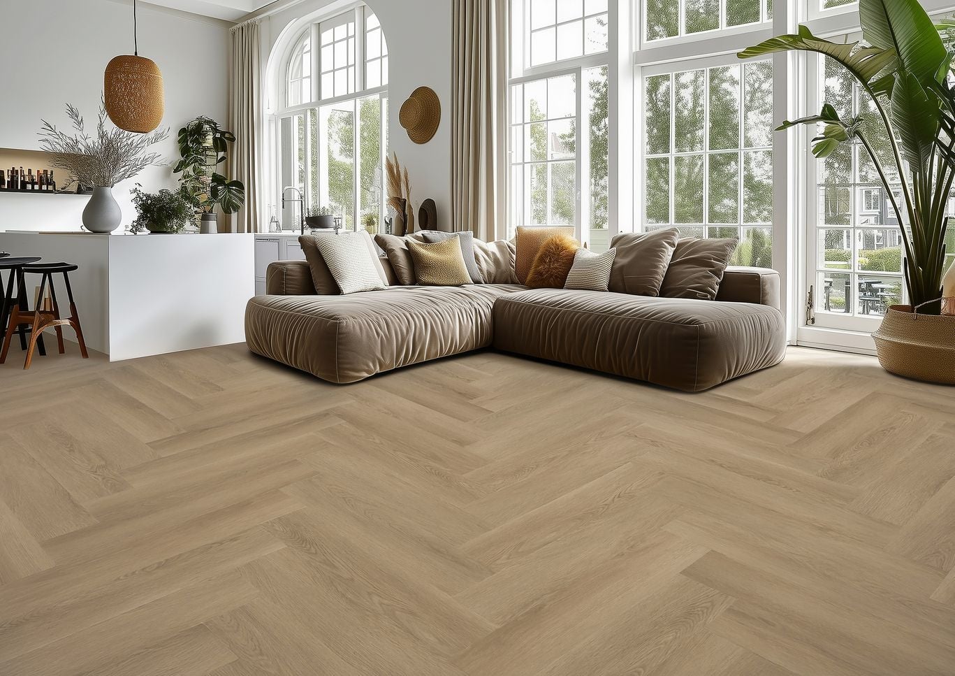 Gelasta Highland Visgraat 2603 Naturel - PVC vloer in naturel eiken (foto 5)