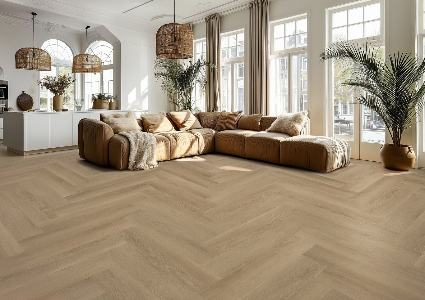 Gelasta Highland Visgraat Rigid Click 3603 Naturel - PVC vloer in naturel eiken (foto 4)