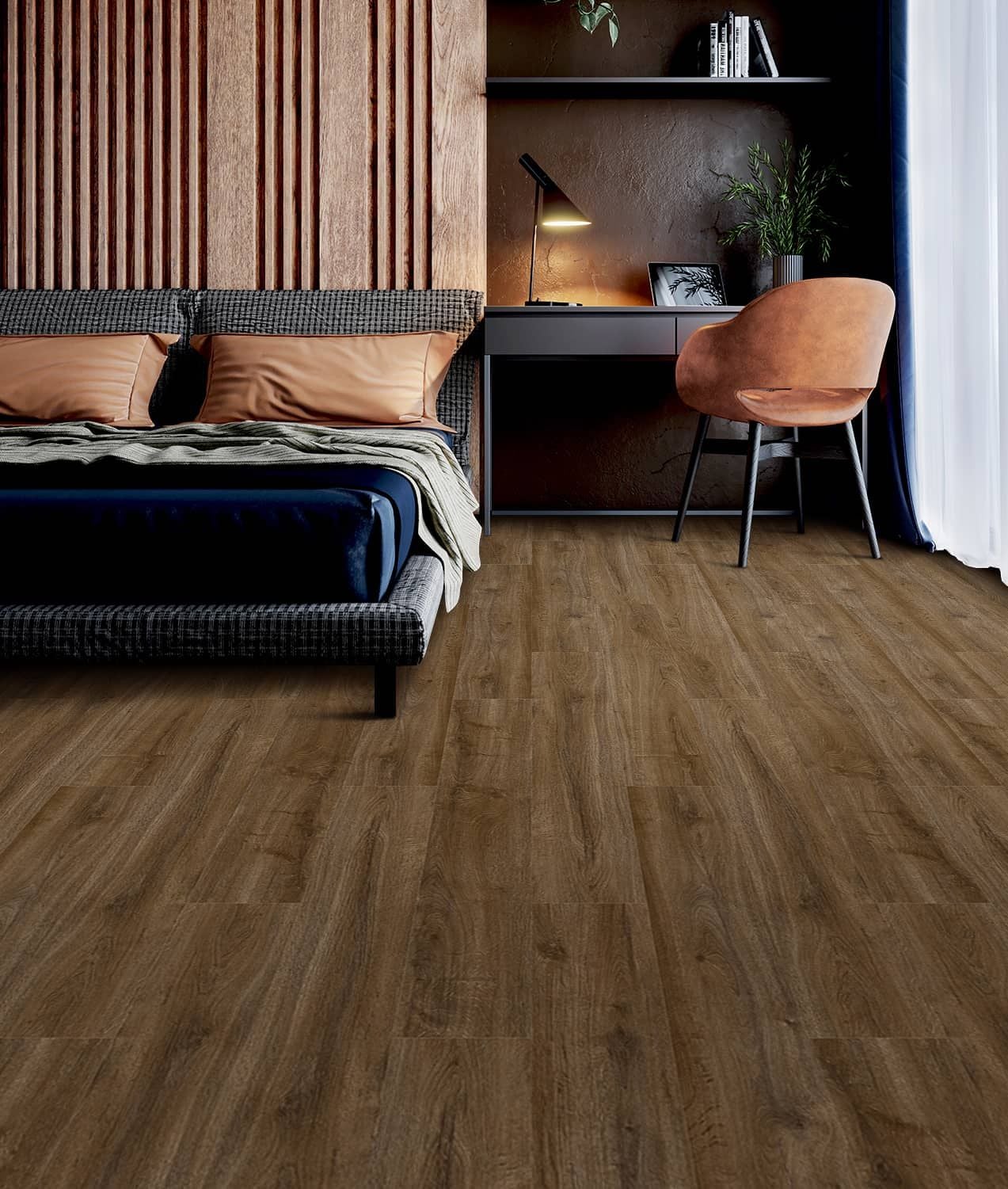 Gelasta Oakland Rigid Click 7103 Coffee - PVC vloer in bruin, rechte planken (foto 2)