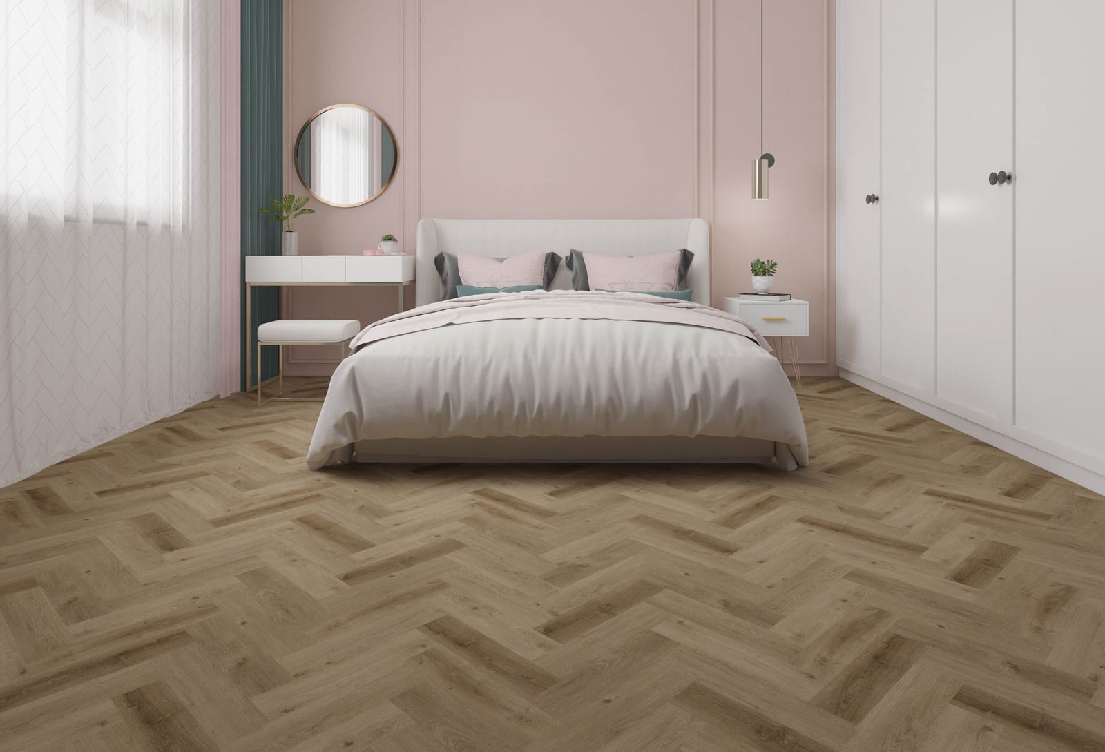 Gelasta Vario Visgraat Rigid Click 5401 Prestige Oak Smoked - PVC vloer in bruin (foto 2)