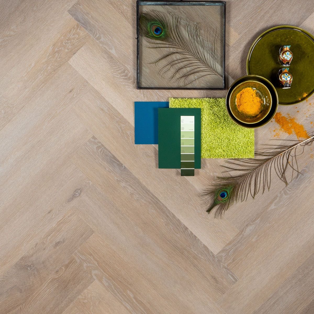 Otium Ava Visgraat SPC Rigid Click - PVC vloer in beige (foto 2)