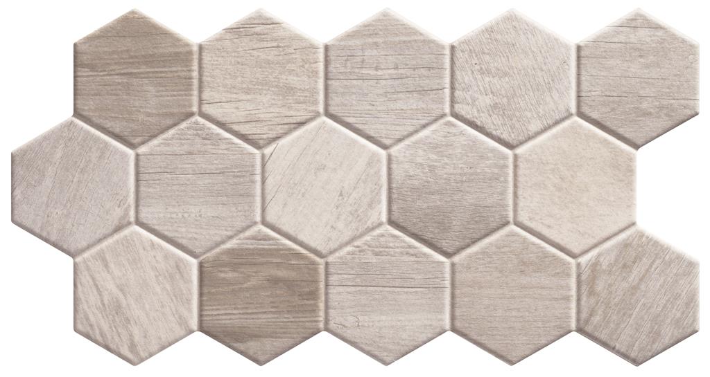 Realonda Sequoia White Hex decortegel mat - kleur wit, hexagon