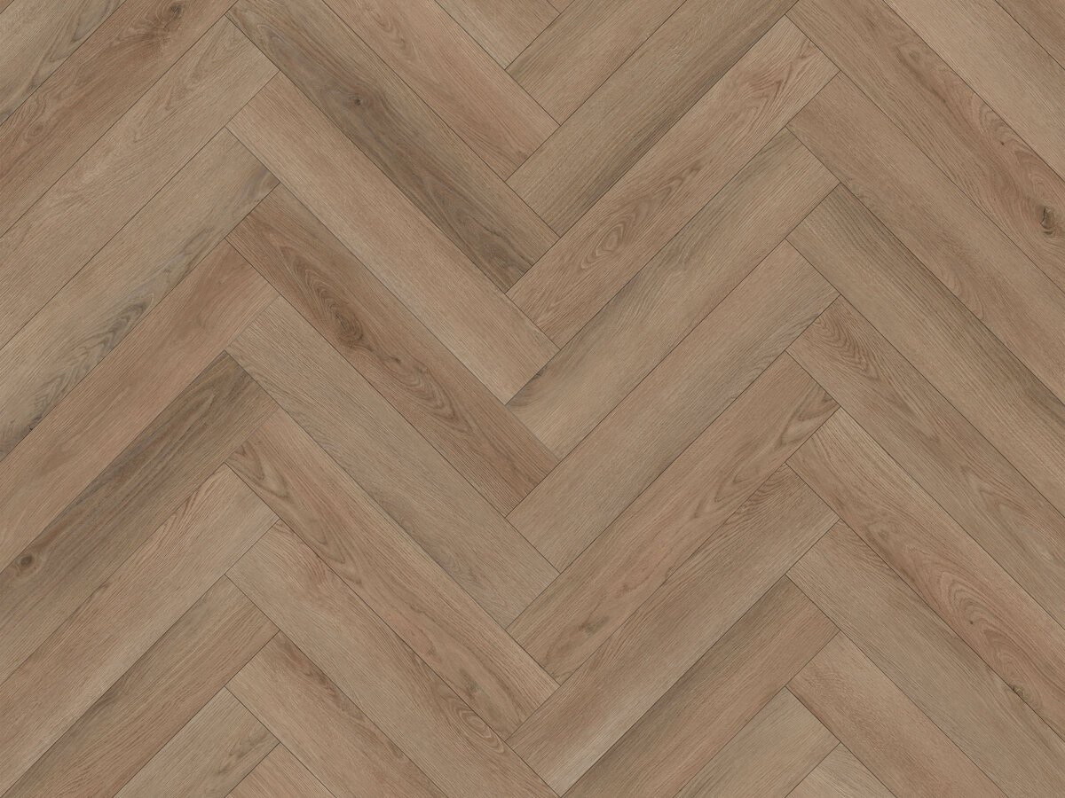 Sierra Visgraat Klik - PVC vloer in naturel eiken