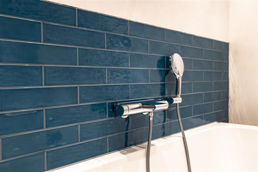 Steenbok Rustic Stripe Dark Blue wandtegel glans - kleur blauw (foto 3)
