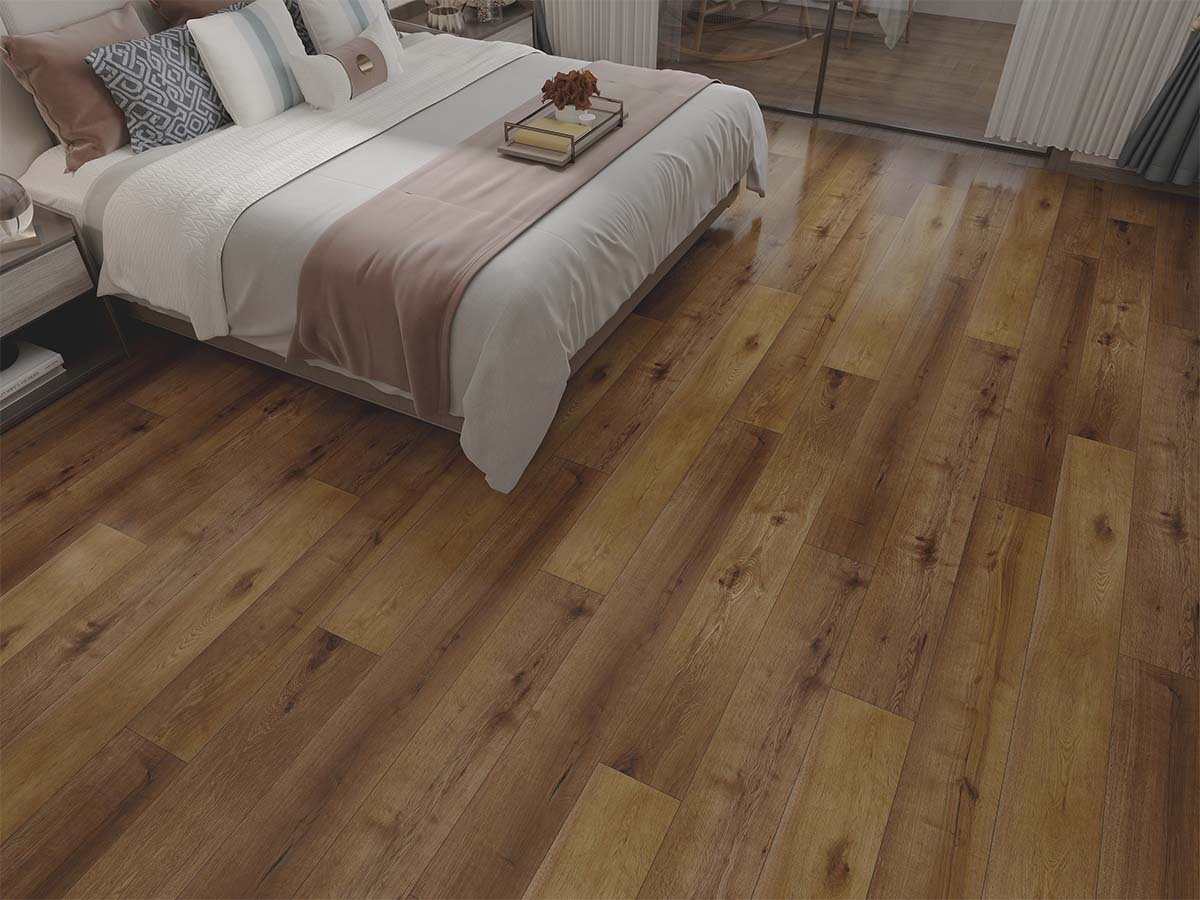 Sugar Oak Plank Click - PVC vloer in bruin, rechte planken (foto 2)