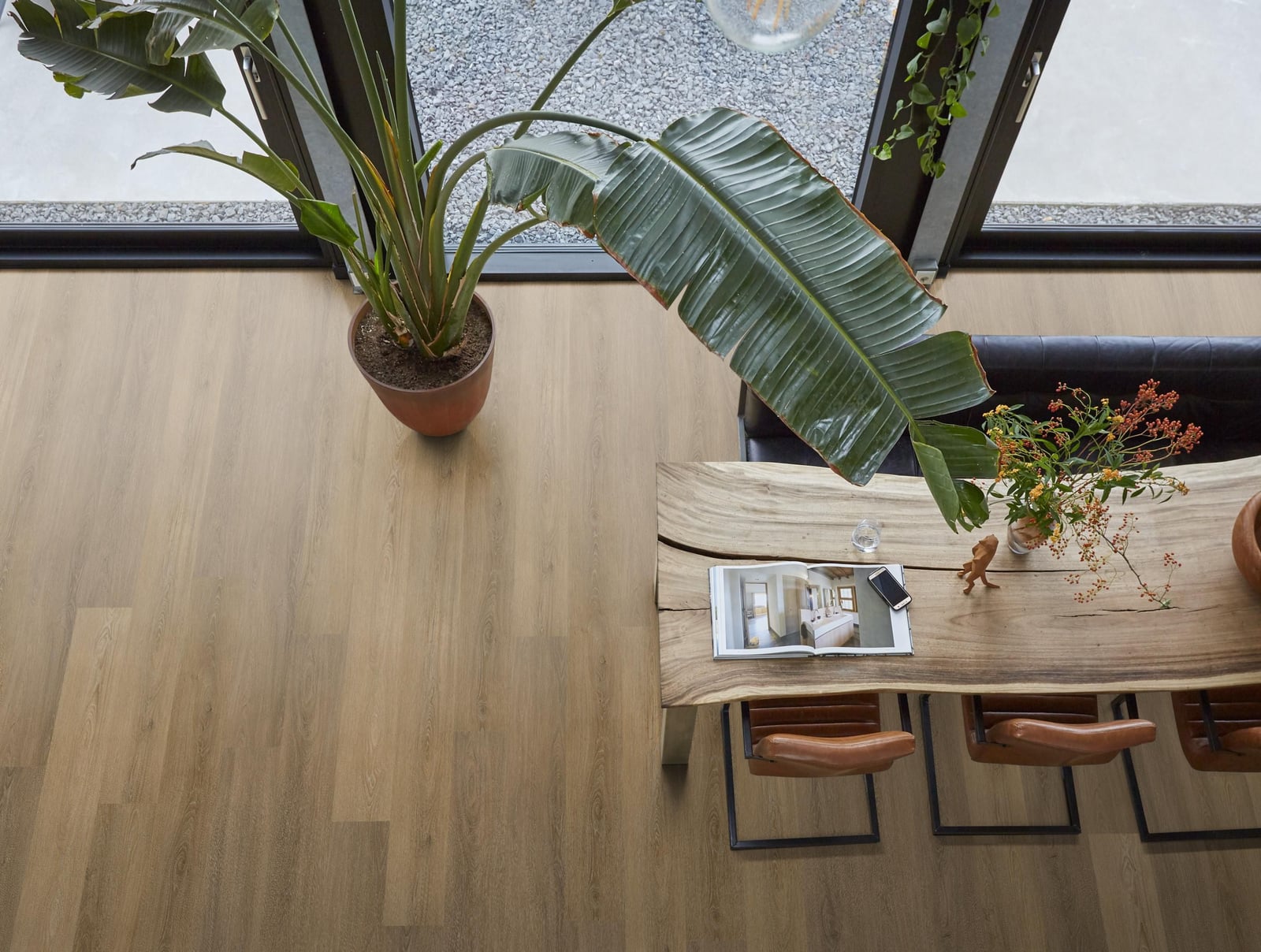 Sutton click SRC light brown - PVC vloer in bruin, rechte planken (foto 3)