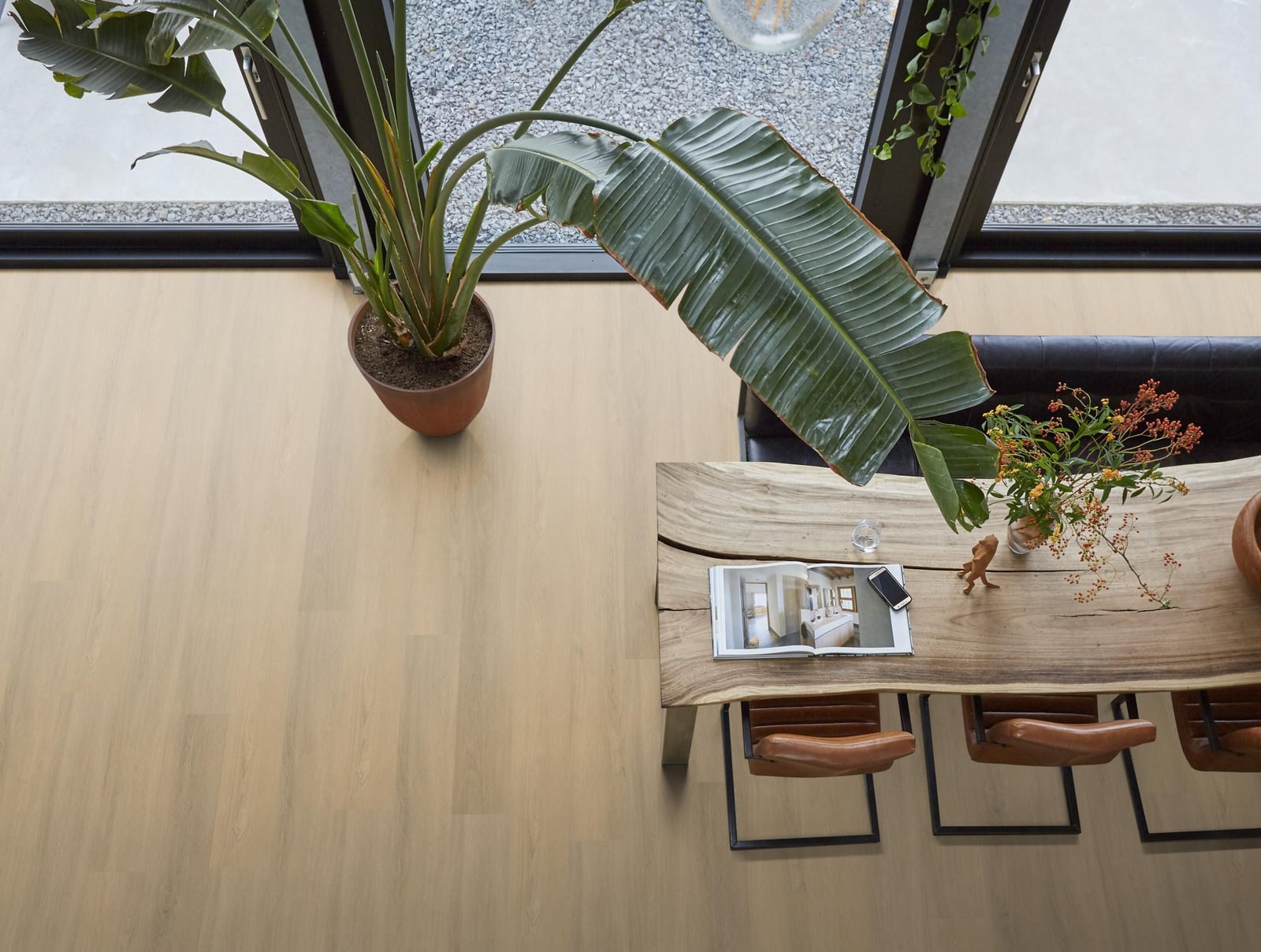 Sutton dryback warm beige - PVC vloer, rechte planken (foto 3)