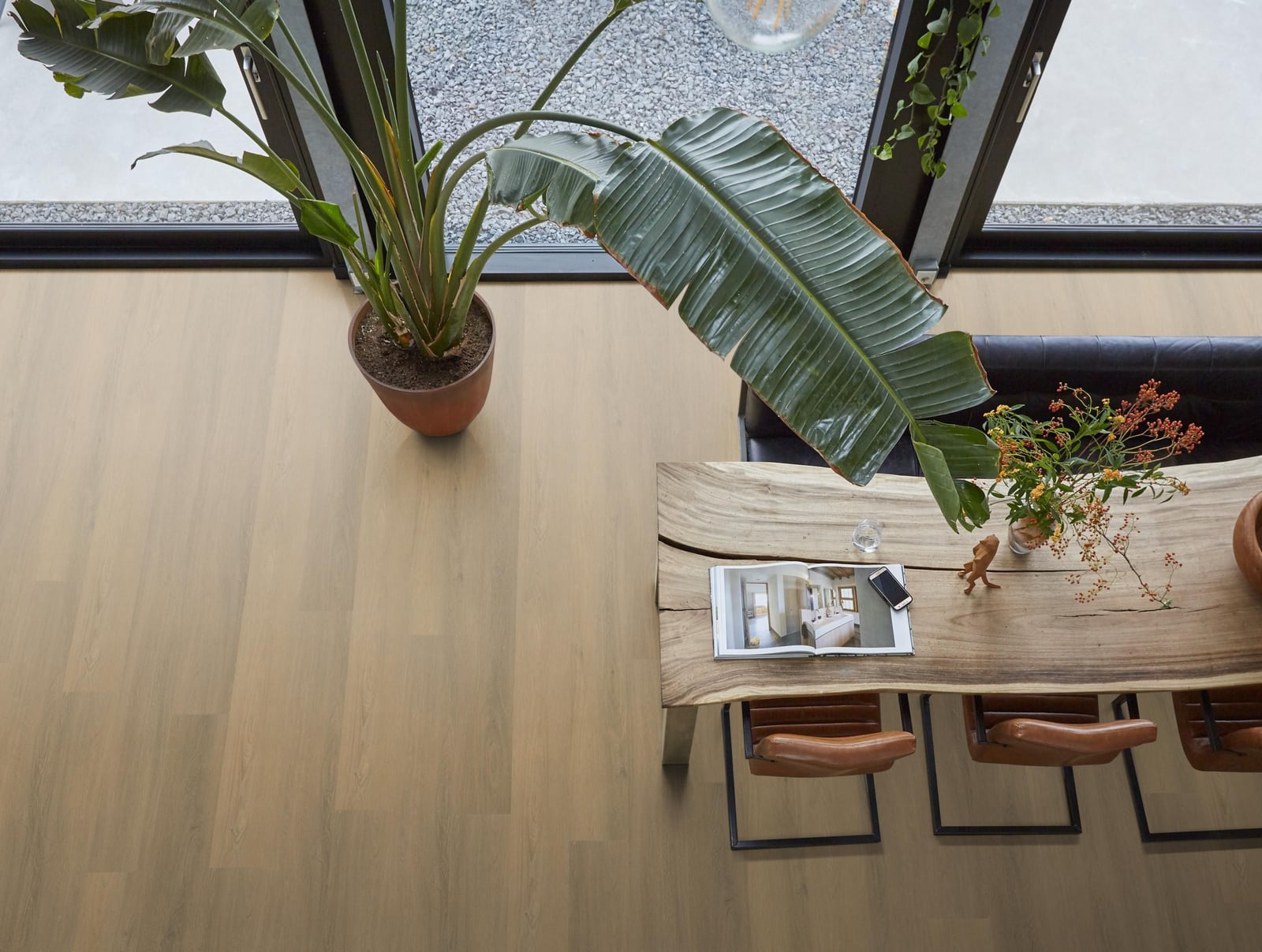 Sutton dryback warm natural - PVC vloer in naturel eiken, rechte planken (foto 3)